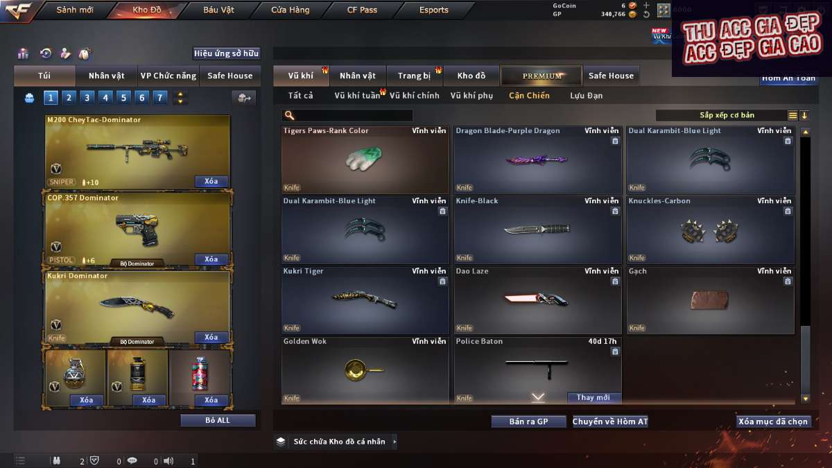 shop acc cf uy tin gia re